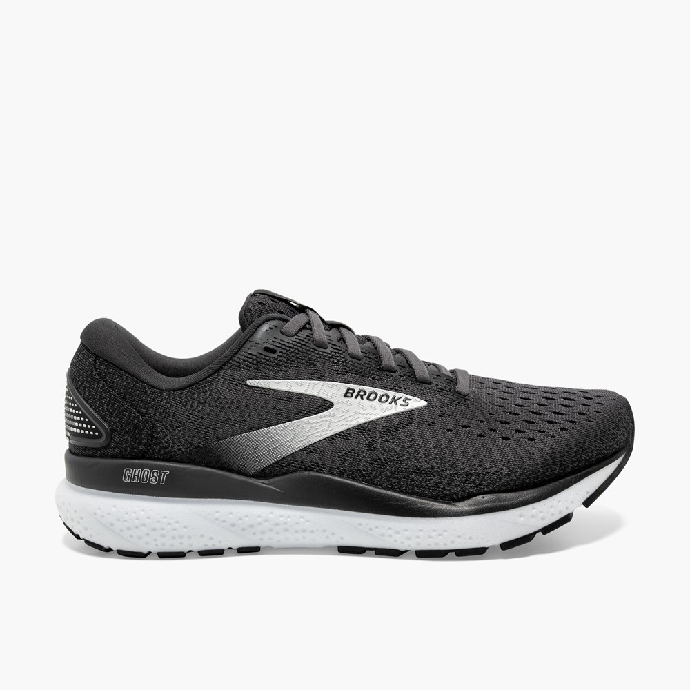 Chaussures Running Route Brooks Ghost 16 Noir Grise Blanche Homme | FRJ-2803946